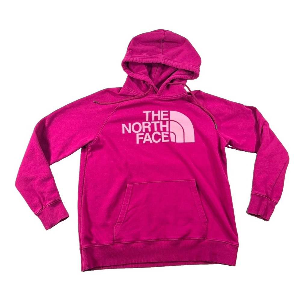 The North Face Half Dome Hoodie Women's Medium Hot Pink Logo Pullover